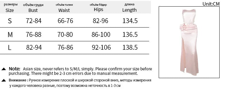 Blush Elegance – Strapless Cutout Slit Gown