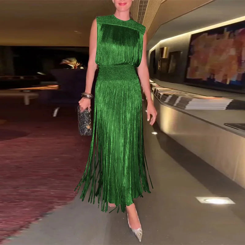 Tassel Elegant Two-Piece Dress