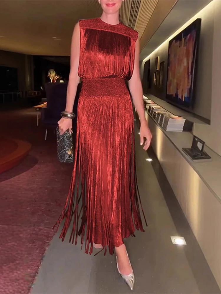 Tassel Elegant Two-Piece Dress