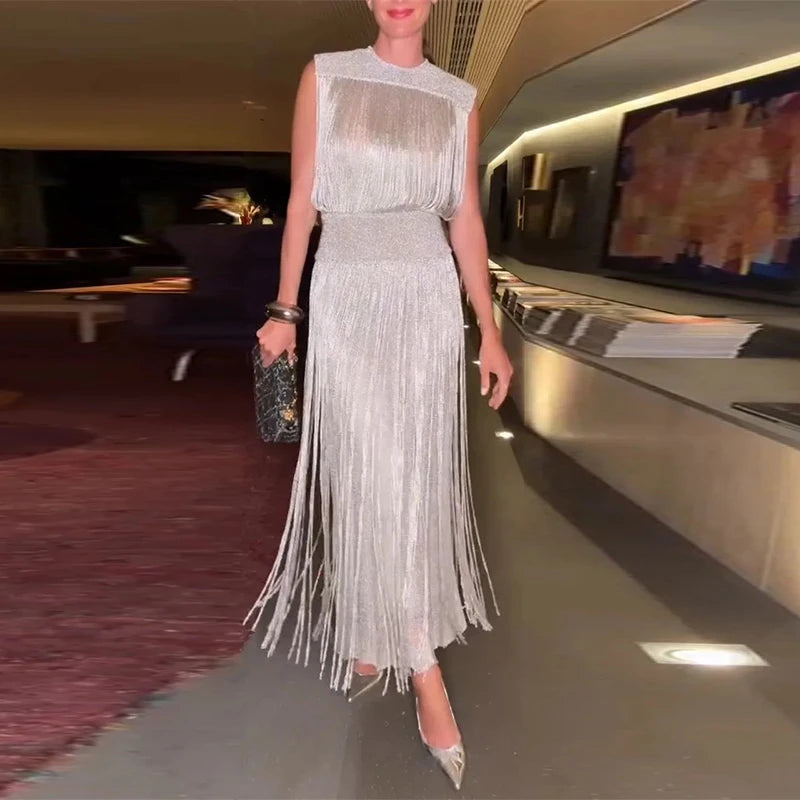 Tassel Elegant Two-Piece Dress