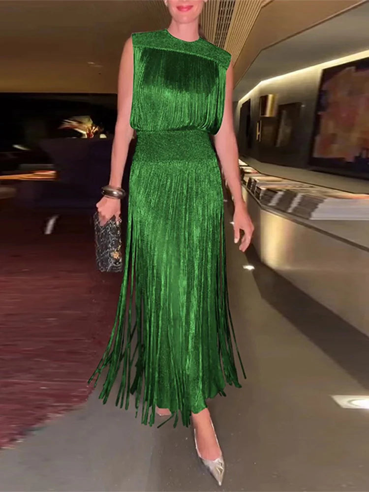 Tassel Elegant Two-Piece Dress