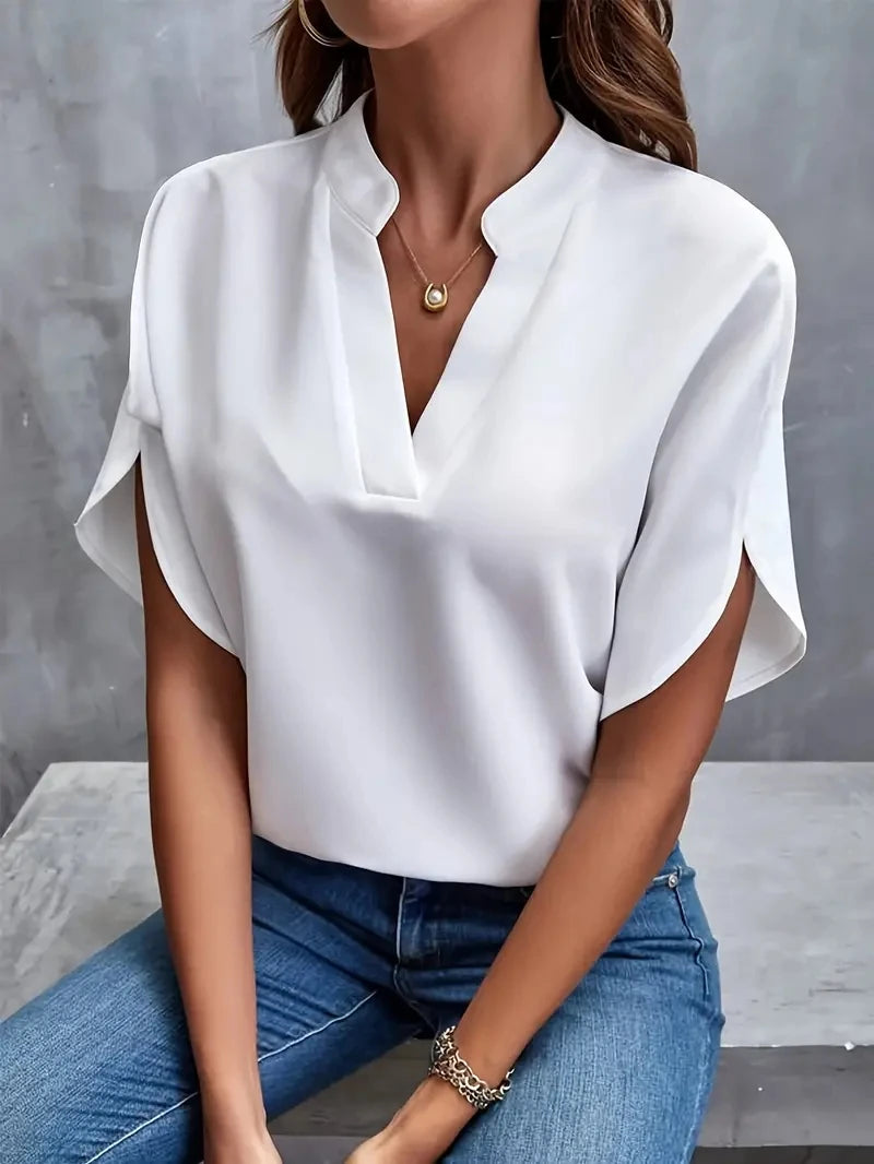 Sunshine Chic - Slit-Sleeve Blouse