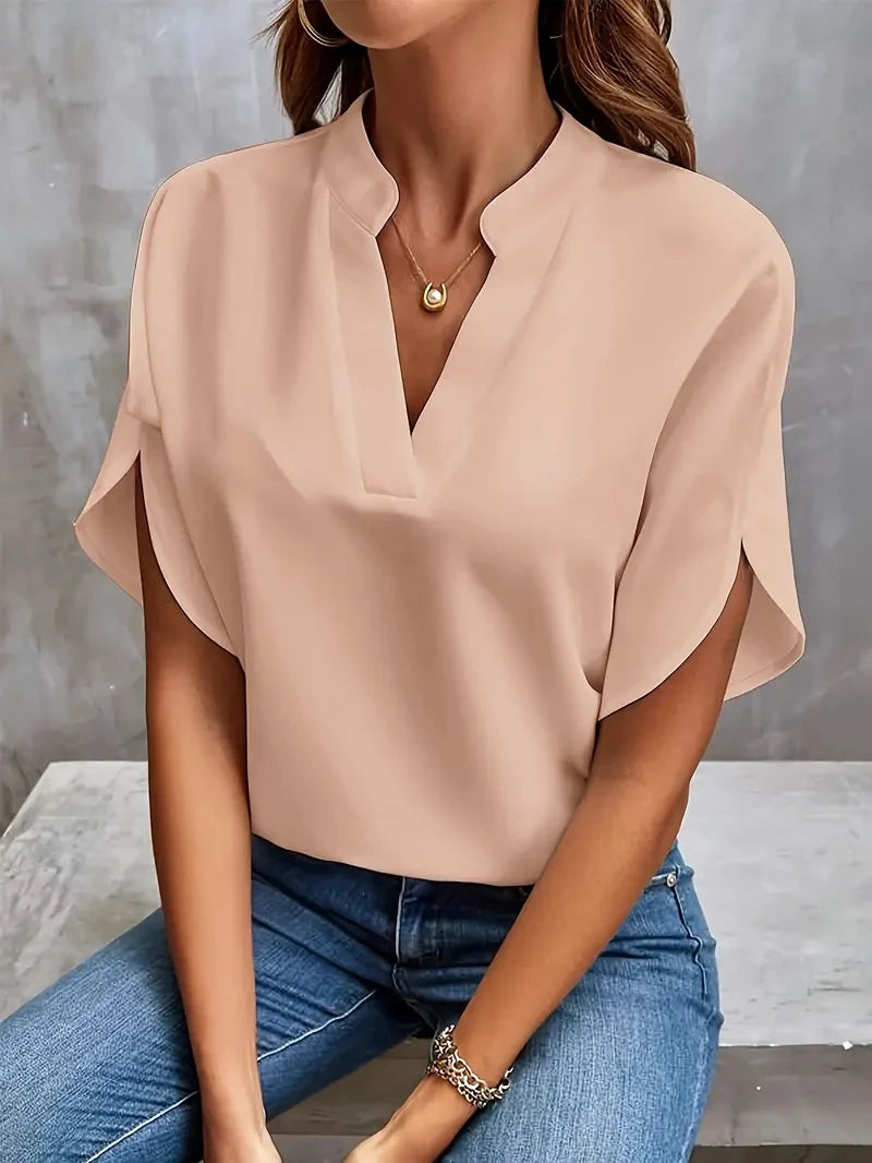 Sunshine Chic - Slit-Sleeve Blouse